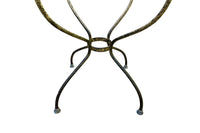 Large late 19th  Century French wrought round iron guéridon table with marble top.