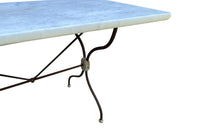 Pair of 19th Century French Wrought Iron and Marble Presentation Tables