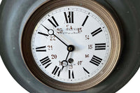 Mid 19th Century French Tôle and Brass Railway Clock by Paul Garnier