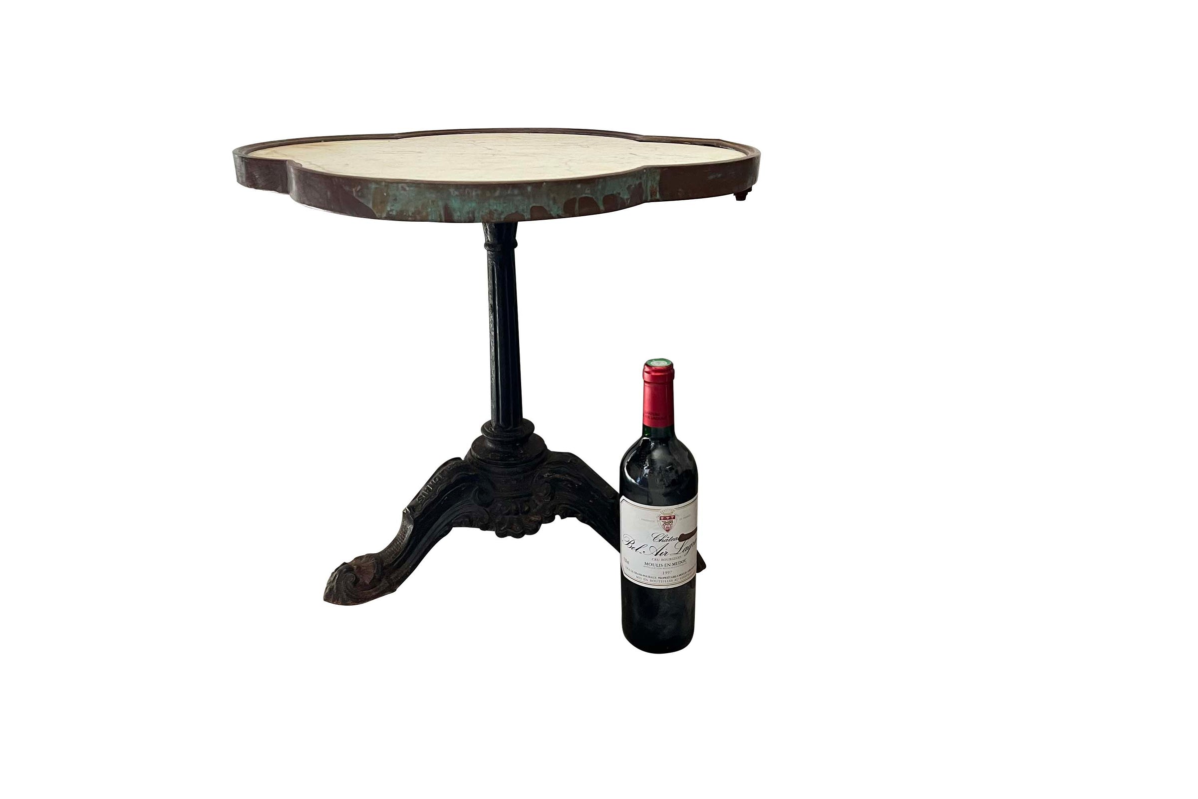 Pair of 19th Century French Pourailly & Charlionnais Quatrefoil Low Guéridon Tables