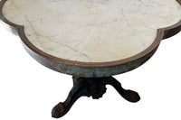 Pair of 19th Century French Pourailly & Charlionnais Quatrefoil Low Guéridon Tables