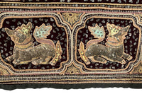 EARLY 20TH CENTURY ANTIQUE BURMESE KALAGA WALL HANGING