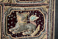 EARLY 20TH CENTURY ANTIQUE BURMESE KALAGA WALL HANGING