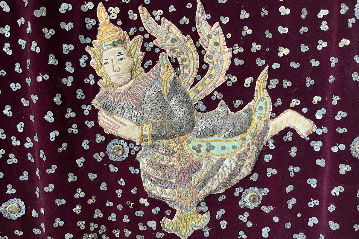Early 20th Century Antique Burmese Kalaga Wall Hanging