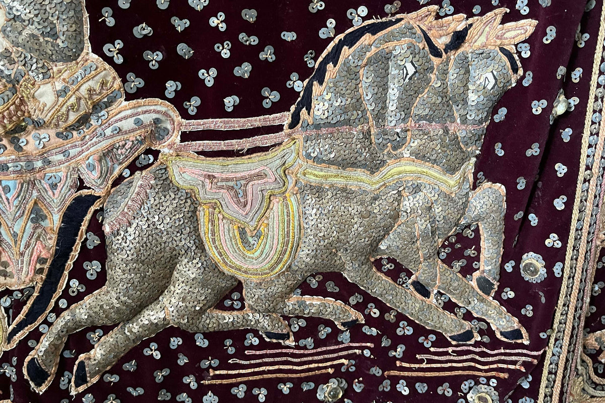 Early 20th Century Antique Burmese Kalaga Wall Hanging