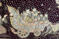 EARLY 20TH CENTURY ANTIQUE BURMESE KALAGA WALL HANGING
