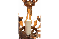 MID-CENTURY SPANISH GILT IRON FOUR-LIGHT FLOOR LAMP