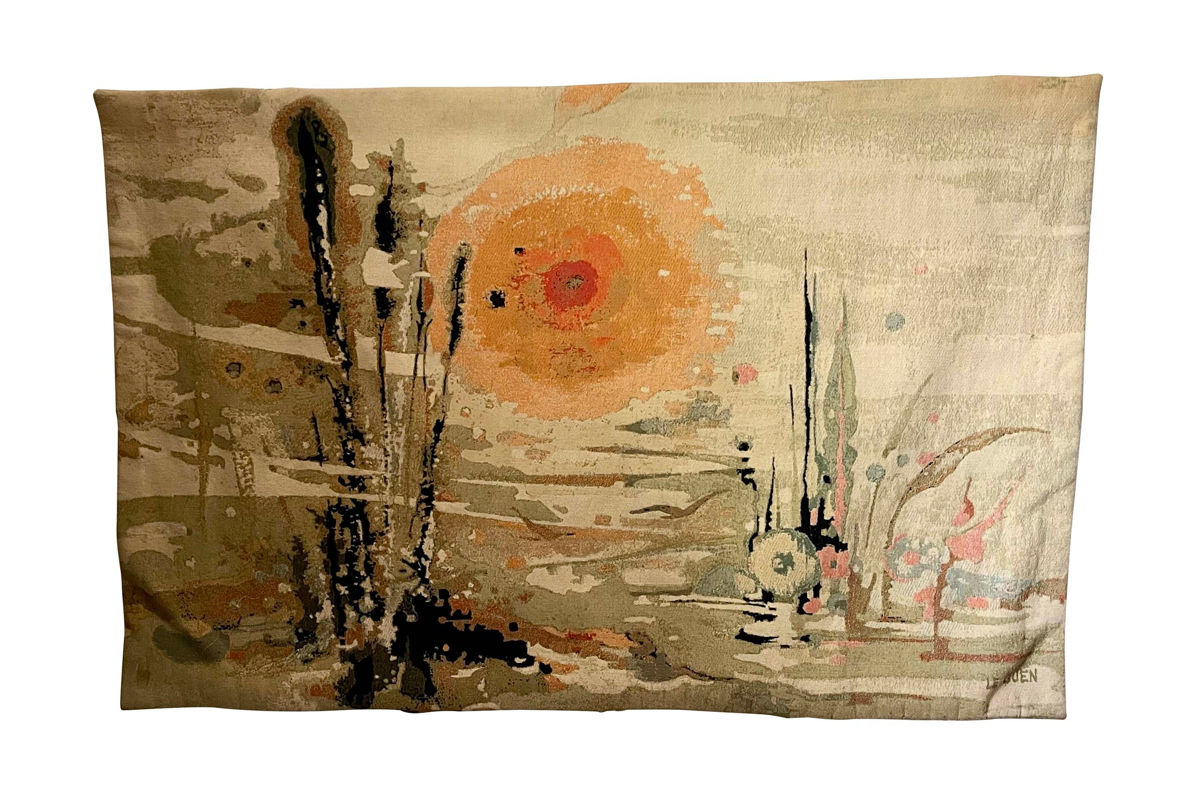 Mid-20th Century Aubusson Tapestry 'Soleil d’Or' by Thérèse Le Guen for Robert Four