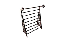 Late 19th Century French wrought iron fire front hearth boot and shoe drying rack with dog motifs