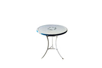 Early 20th Century French Enamelled Café Table with Secessionist Decoration