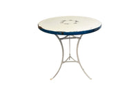 Early 20th Century French Enamelled Café Table with Secessionist Decoration