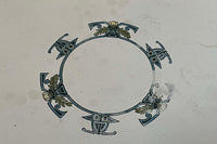 Early 20th Century French Enamelled Café Table with Secessionist Decoration