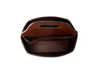Mid-Century Italian Saddle Leather Magazine Holder