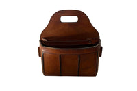 Mid-Century Italian Saddle Leather Magazine Holder