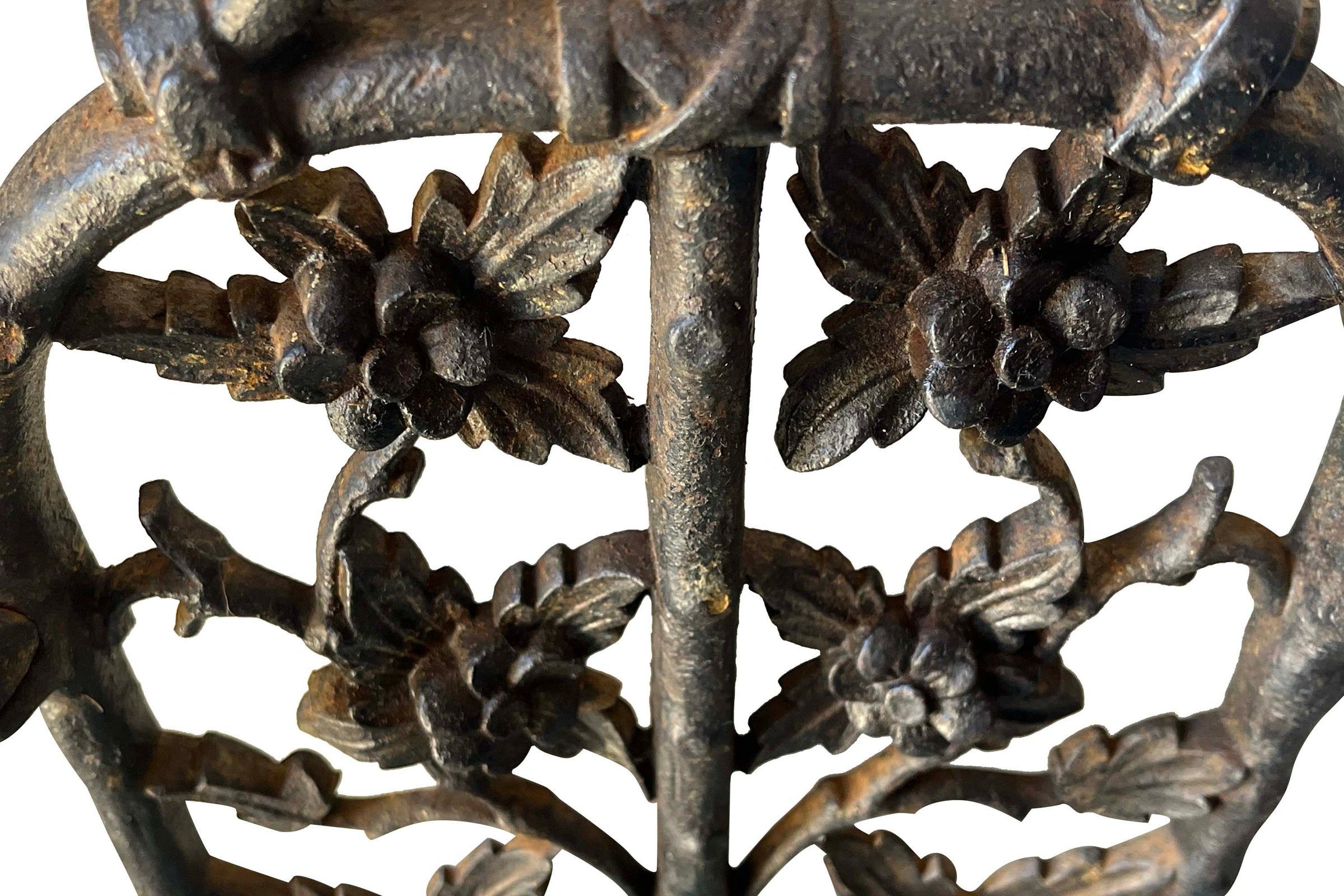 Early 20th Century French Art Nouveau Cast Iron Umbrella & Stick Stand