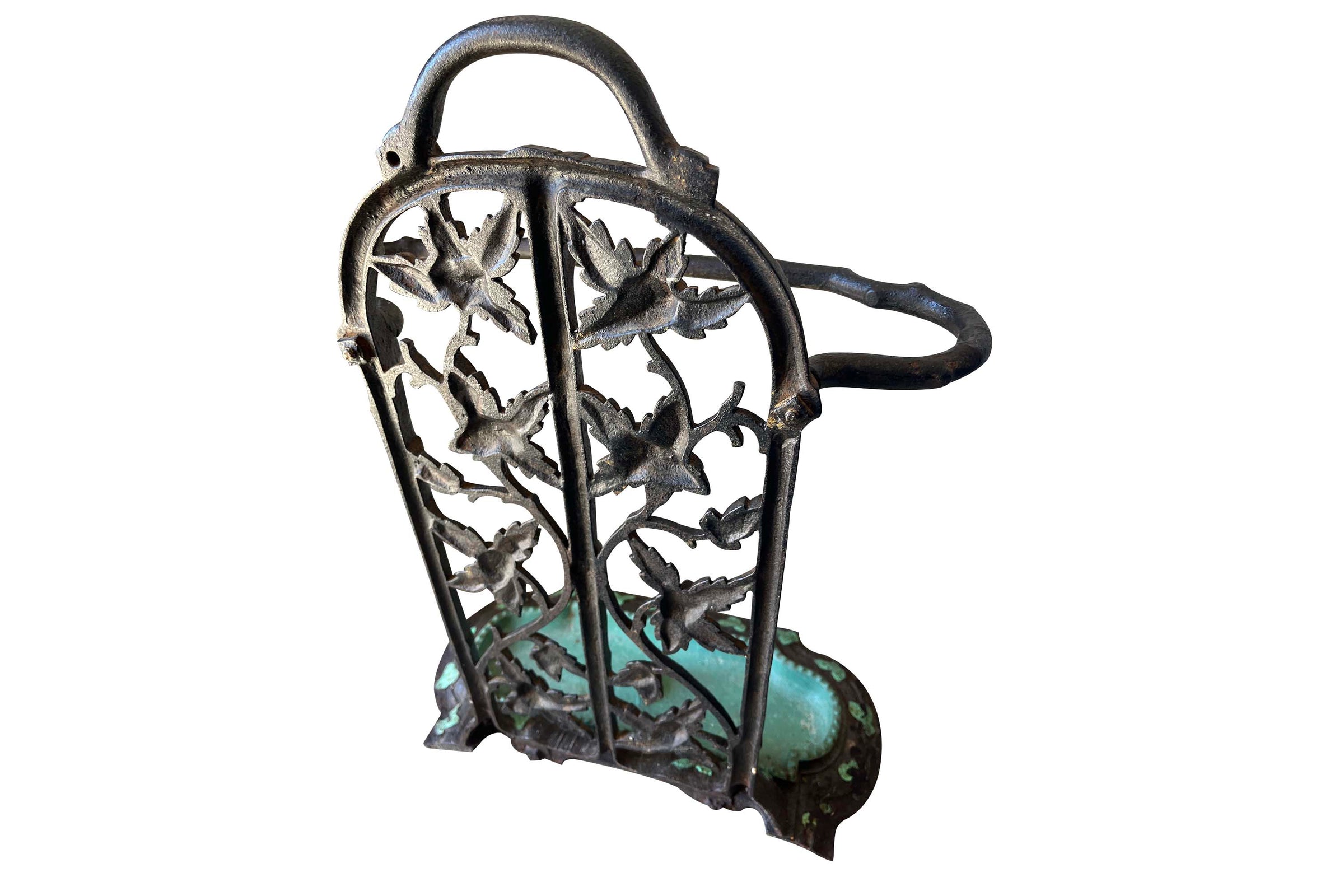 Early 20th Century French Art Nouveau Cast Iron Umbrella & Stick Stand