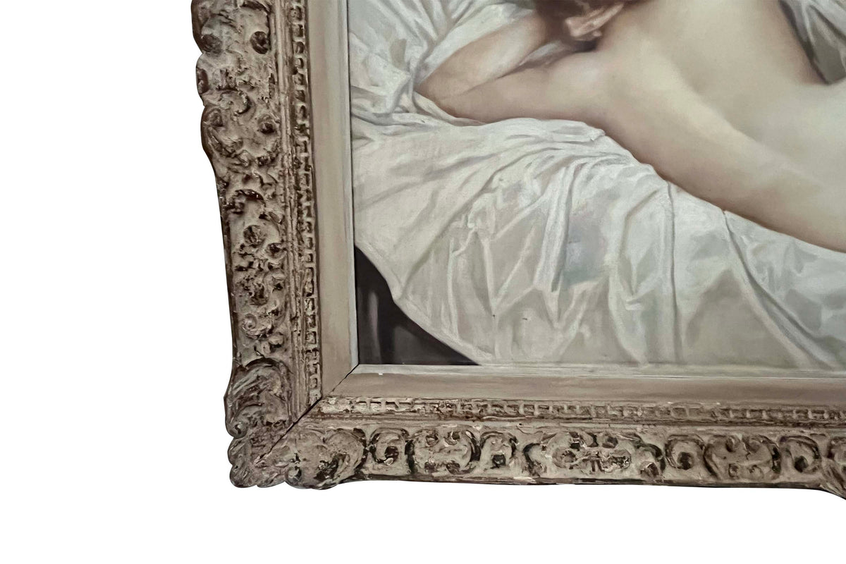Large 20th Century French Oil on Canvas Painting 'Reclining Nude' by Fernand Jean Barbier