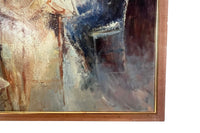 20th Century Oil on Canvas Painting 'Nude With Music' by M. Chemin
