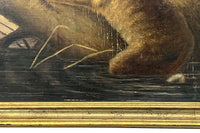 Late 19th Century Continental Oil on Canvas of a Fox & Hare, after Ludwig Beckmann