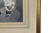 Watercolour of the 1988 Cheltenham Tote Gold Cup Chase by Harry Matthew