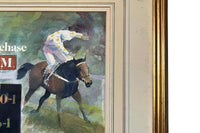Watercolour of the 1988 Cheltenham Tote Gold Cup Chase by Harry Matthew