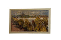 20th Century French Landscape Painting 'View of Avignon on the Rhône in Autumn' by Paul Flaubert