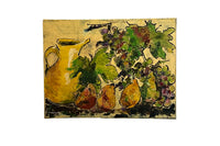 Contemporary French Still Life Painting 'Poires et Raisins' by Maryse Chardenas (1950–2020)