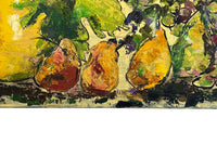Contemporary French Still Life Painting 'Poires et Raisins' by Maryse Chardenas (1950–2020)