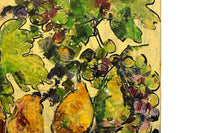 Contemporary French Still Life Painting 'Poires et Raisins' by Maryse Chardenas (1950–2020)