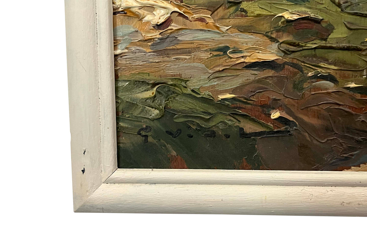 20th Century French Oil on Panel Painting 'Shepherd and Flock in a Provençal Landscape' by Gustave Vidal (1895–1966)