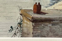 Early 20th Century Italian Watercolour Painting of Stresa Lake by Frank Catano ('E. St. John')