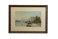 Early 20th Century Italian Watercolour Painting of Stresa Lake by Frank Catano ('E. St. John')