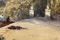 Early 20th Century Italian Watercolour Painting of Stresa Lake by Frank Catano ('E. St. John')
