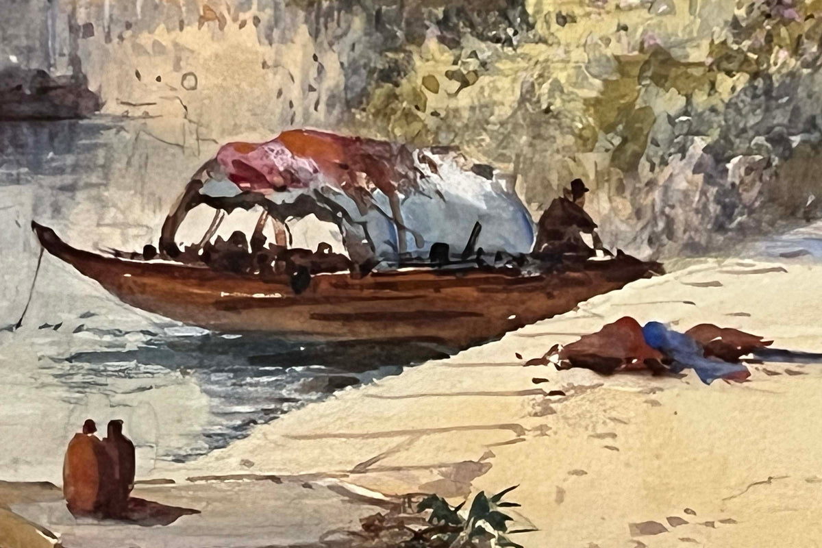 Early 20th Century Italian Watercolour Painting of Stresa Lake by Frank Catano ('E. St. John')
