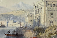 Early 20th Century Italian Watercolour Painting of Stresa Lake by Frank Catano ('E. St. John')