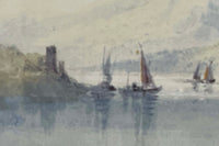 Early 20th Century Italian Watercolour Painting of Stresa Lake by Frank Catano ('E. St. John')