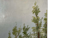 Large Mid-Century French Oil on Canvas Painting of an English Setter Dog