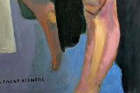 20th Century French Oil on Canvas Painting 'Seated Nude' by Paul Clément-Bernède