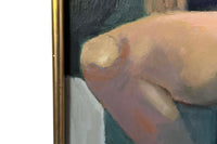 20th Century French Oil on Canvas Painting 'Seated Nude' by Paul Clément-Bernède