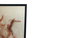 20TH CENTURY FRENCH MIXED MEDIA ON PAPER SEATED FEMALE NUDE STUDY
