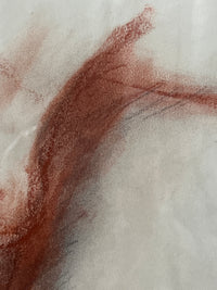 20TH CENTURY FRENCH MIXED MEDIA ON PAPER SEATED FEMALE NUDE STUDY