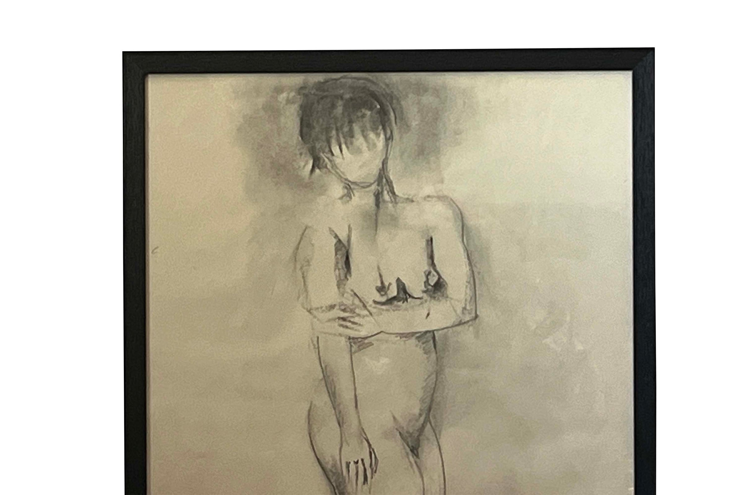 Set of Four Late 20th Century French School Modernist Female Nude Studies