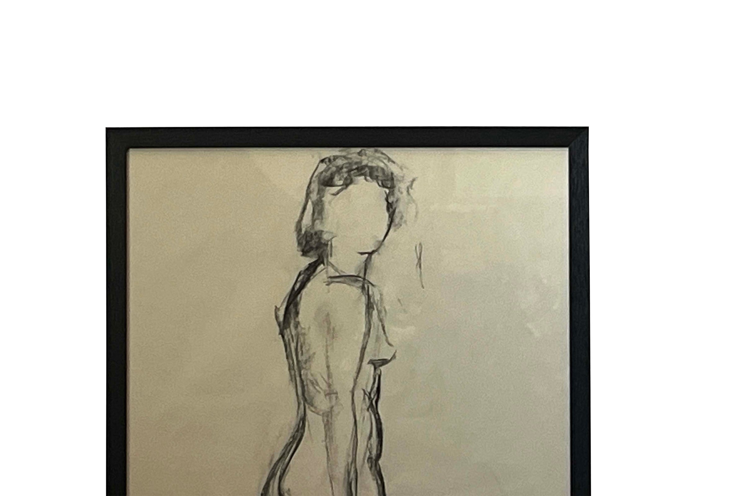 Set of Four Late 20th Century French School Modernist Female Nude Studies