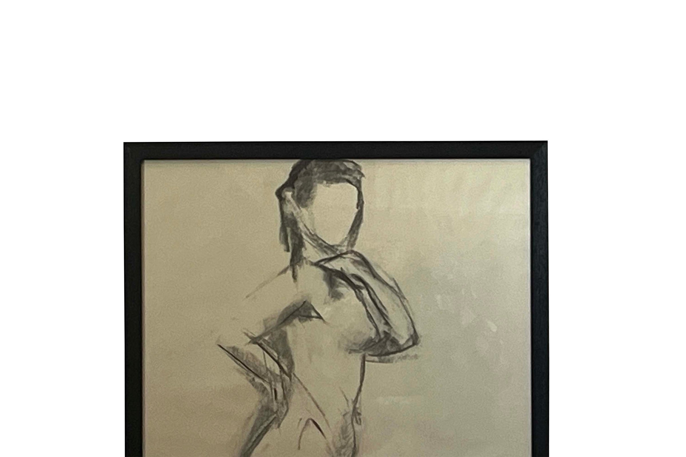 Set of Four Late 20th Century French School Modernist Female Nude Studies