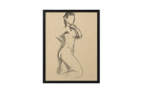 Set of Four Late 20th Century French School Modernist Female Nude Studies