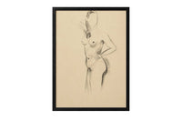 Set of Four Late 20th Century French School Modernist Female Nude Studies