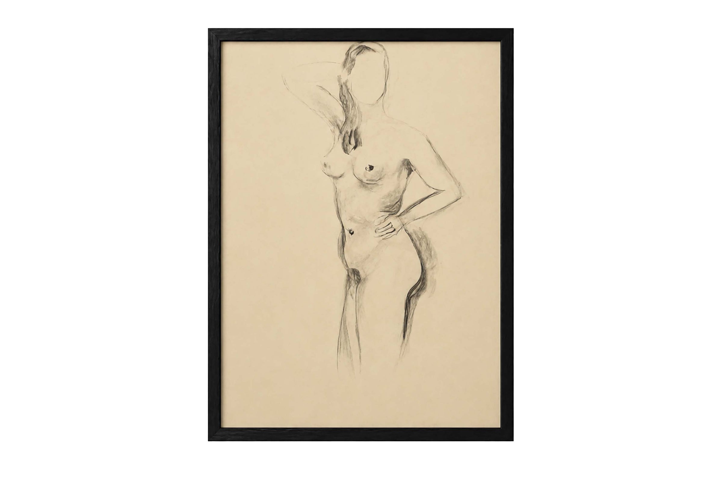 Set of Four Late 20th Century French School Modernist Female Nude Studies