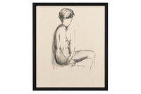 Set of Six Framed 20th Century French School Charcoal And Chalk Figure Studies