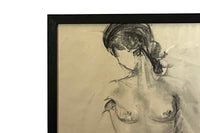 Set of Six Framed 20th Century French School Charcoal And Chalk Figure Studies