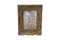 19TH CENTURY FRENCH FOXED MIRROR IN CARVED AND GILTWOOD FRAME
